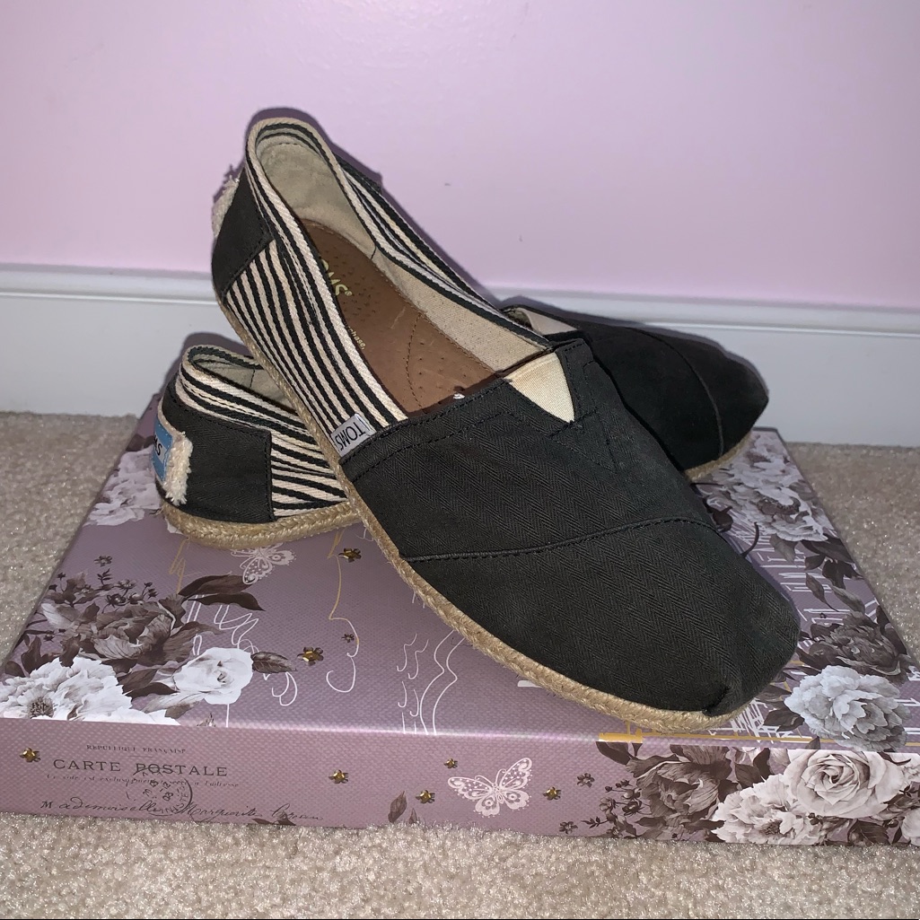 Toms Stripped-Solid Black